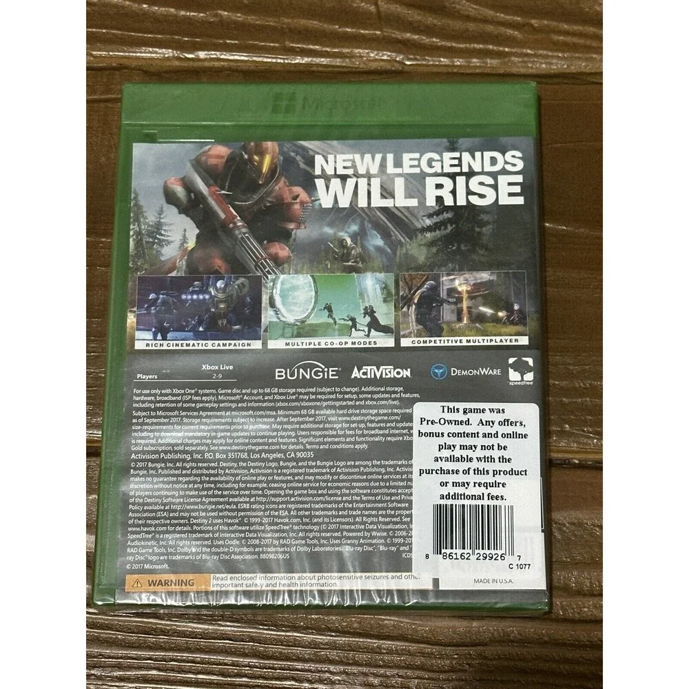 Destiny 2 -‎ Xbox One Standard Edition - Video Game By Activision - NWOT